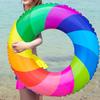 Полезные быстро заполняемые воздушные круги для плавания из ПВХ, детские надувные радужные запасы воды