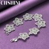 CHSHINE Изысканный браслет-шарм из стерлингового серебра 925 пробы с большим цветком для женщин, свадебная вечеринка, модные украшения