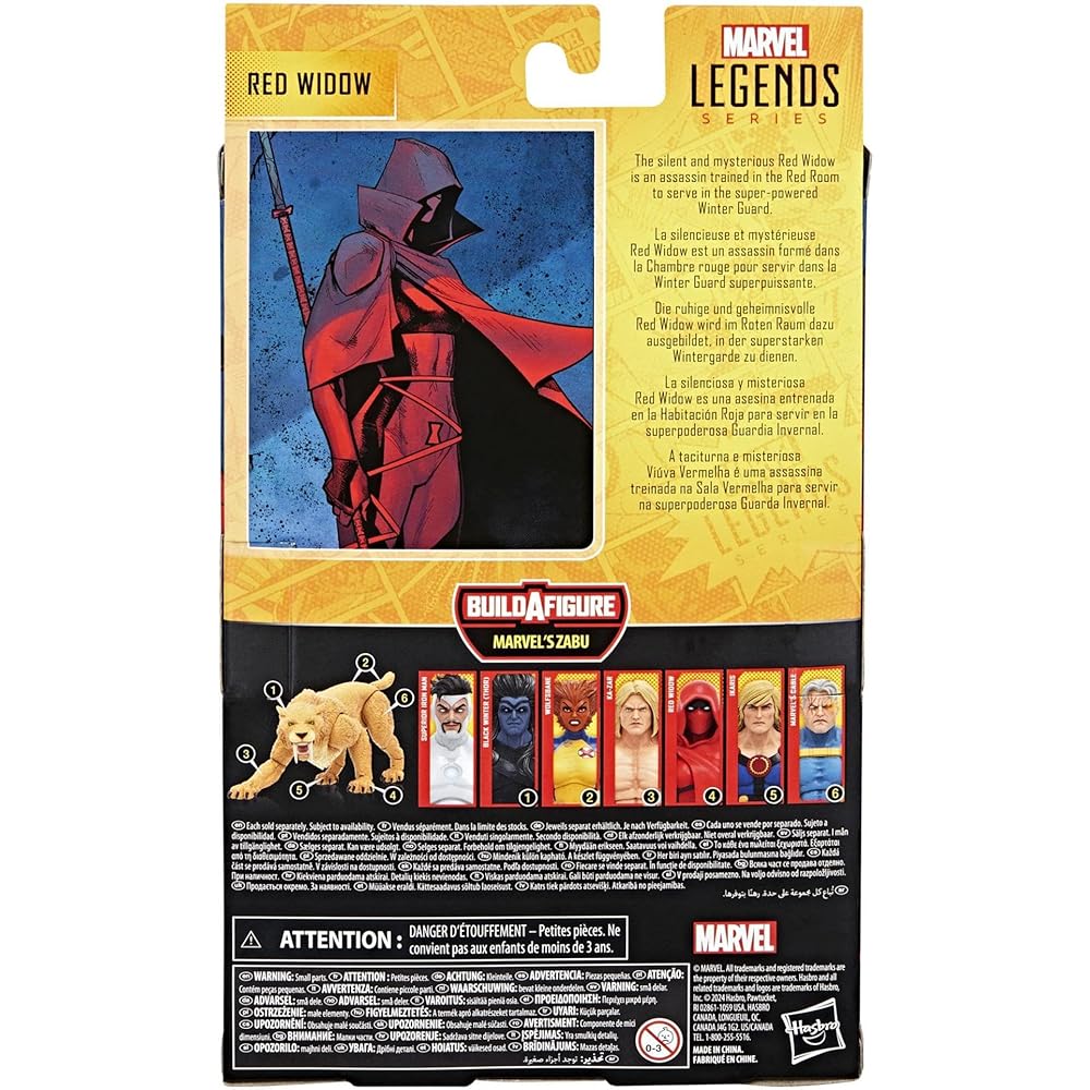 Hasbro Marvel Legends Фигурка Красной Вдовы 15 см, Коллекционная, с деталями для сборки фигурки