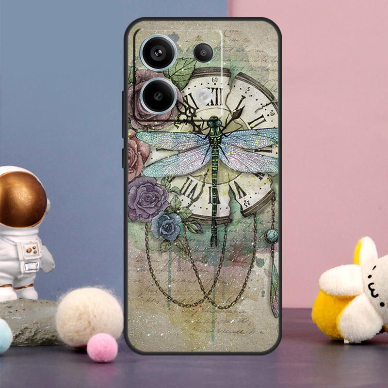 Чехол Стрекоза для Xiaomi Redmi Note 13 12 11 9 10 Pro 12S 11S 10S 9S Redmi 13 12 10C 12C 13C