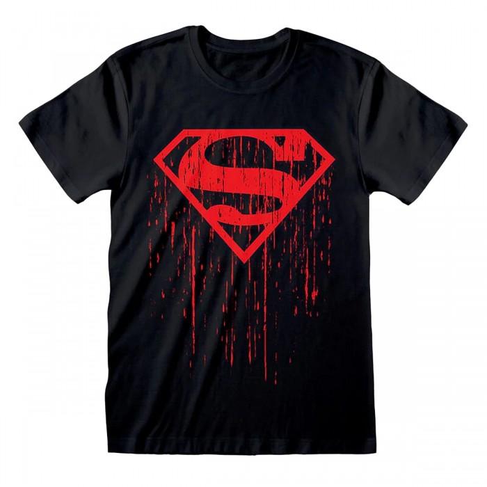 Superman Unisex Adult Dripping Logo T-Shirt