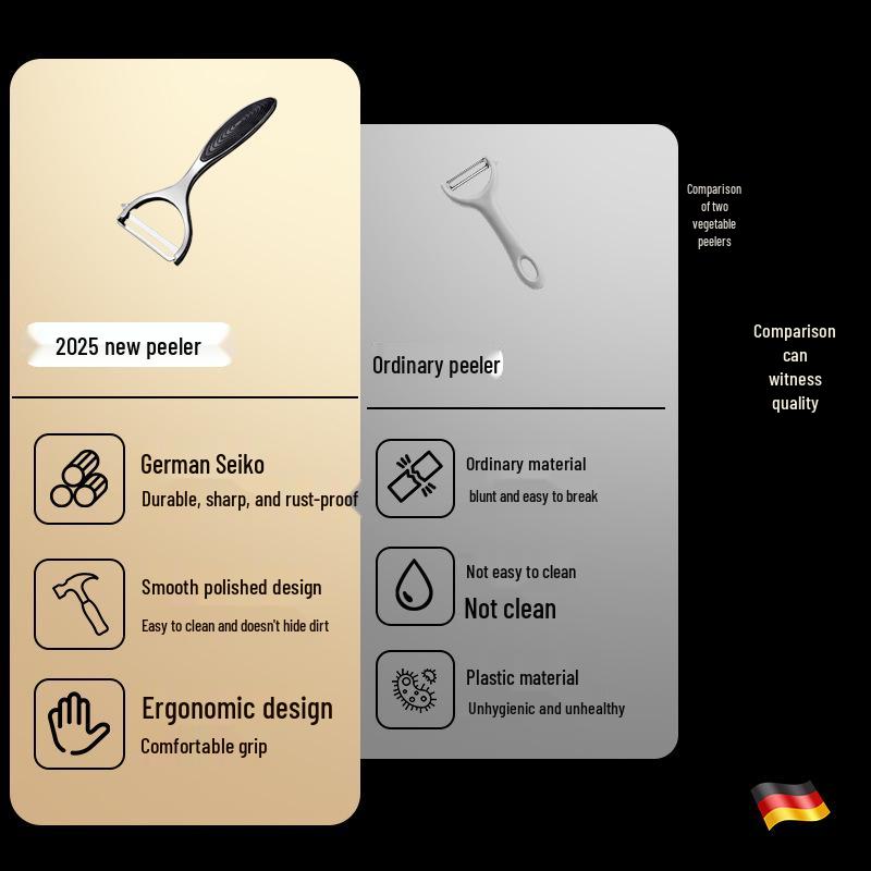 Многофункциональная овощечистка/скребок из нержавеющей стали для фруктов и картофеля
