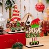 Unique Christmas Decorative Wooden Letter Gnome Figurine For Holiday Home Decor