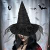 New Products, Halloween, Baroque Witch Hat, Mesh, Simulation Flower, Dress Up Accessories, Gothic, Queen, Cosplay Witch