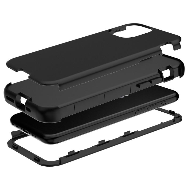 Противоударный гибридный чехол для телефона 3 в 1 для Iphone 14 13 12 Pro 11pro Max Pc + силикон 360 сверхпрочная защитная задняя крышка