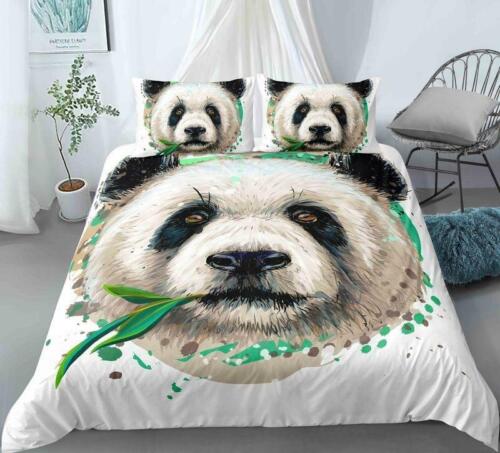 Panda Doona Quilt Duvet Cover Set Pillowcase Single Double Queen King Size Bed
