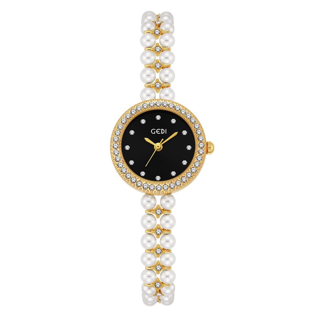 Light Luxury Diamond-Encrusted Fritillary Women'S Watch Niche Chinese High-End Bead Strap Watch Women'S Bracelet Quartz Watch