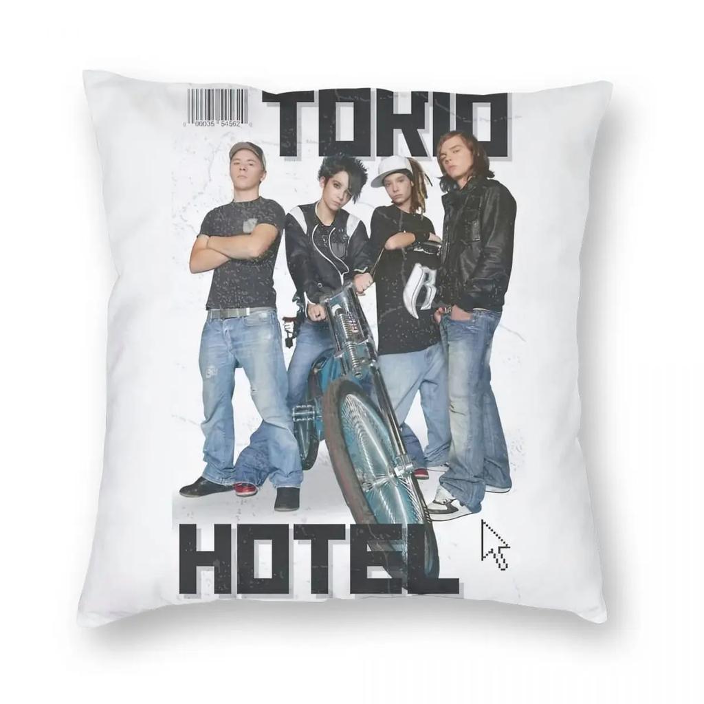 Tokio Hotel Билл Каулитц Винтажная наволочка Принт Полиэстер Наволочка для подушки Декор Наволочка для диванной подушки Чехол Домашний Квадратный ''