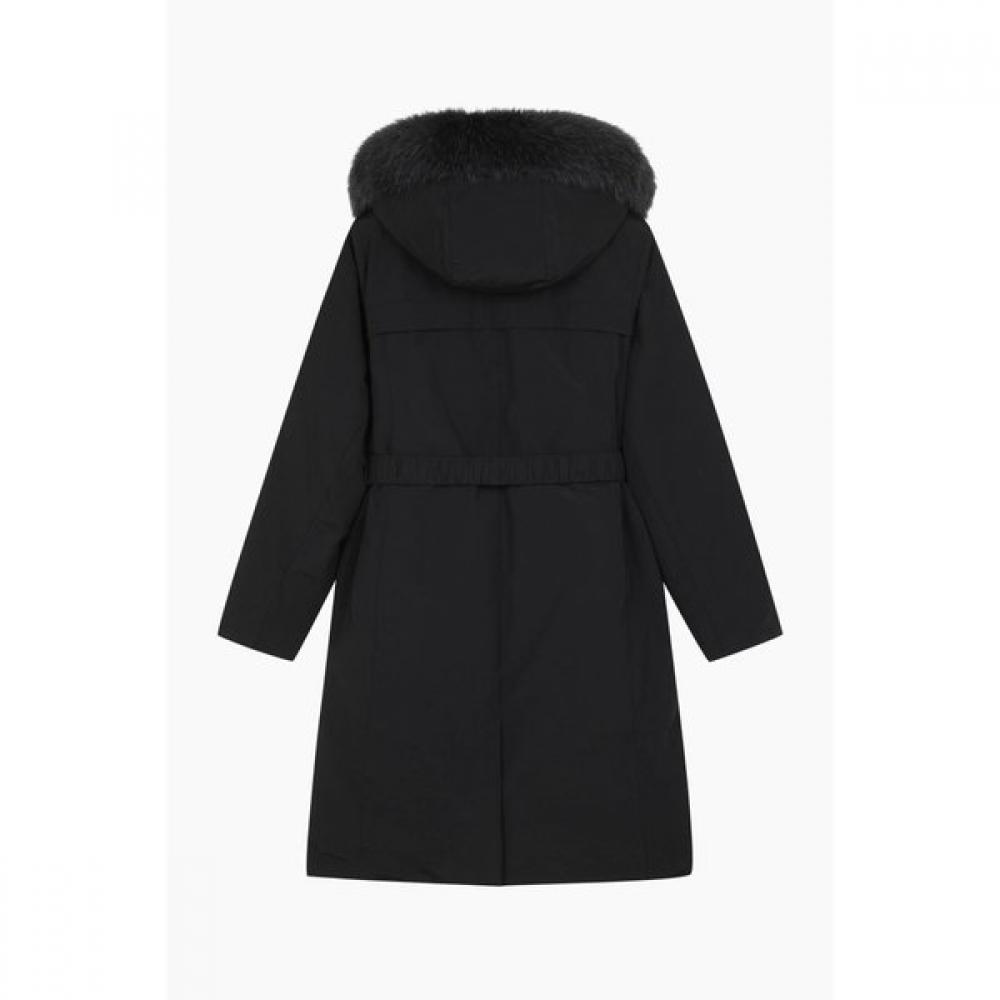 Benetton Fox Fur Hooded Down Jacket Bapde7561
