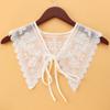 1pc Sexy Lace Fake Collar Shirt Shawl Flower Crochet Neckline Collars Women Detachable Collar Half Shirt Faux Collar Lace Fabric