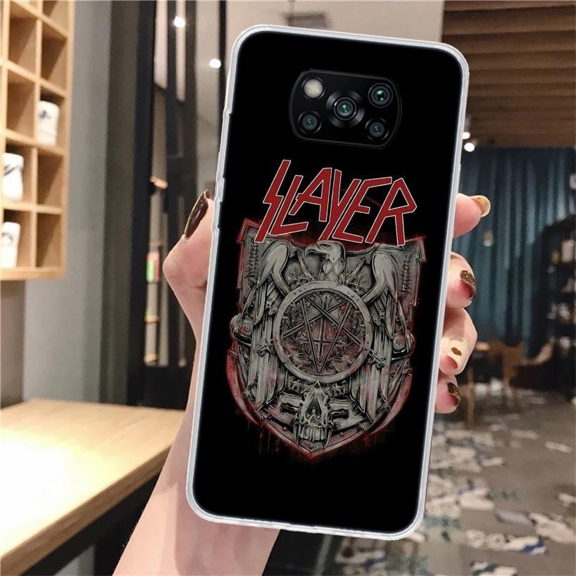 Slayer Heavy Metal Rock Band Silicon Phone Case For Xiaomi Poco X3 Nfc X5 X6 X7 F7 Ultra F6 F5 Pro M5S M5 X4 F4 GT M4 M3 F3 F2 F