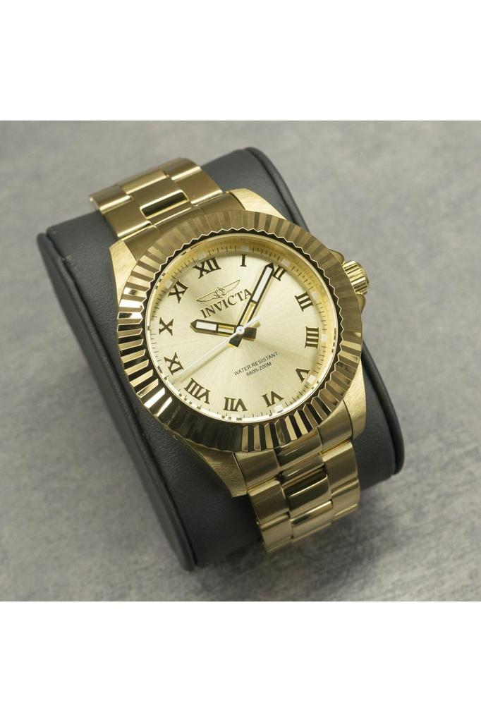 Часы Pro Diver Quartz 44 мм корпус из золота с ремешком из нержавеющей стали и золотым циферблатом 16739 [Invicta] Мужские [Товар]