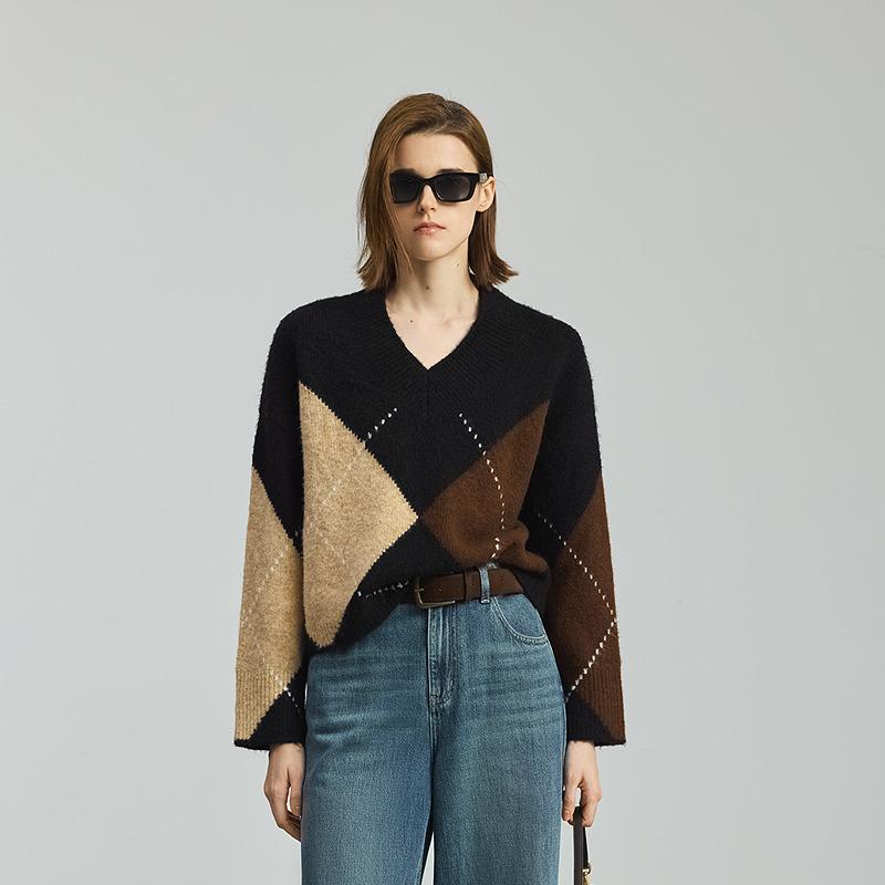 LILY wool jacquard knitted sweater