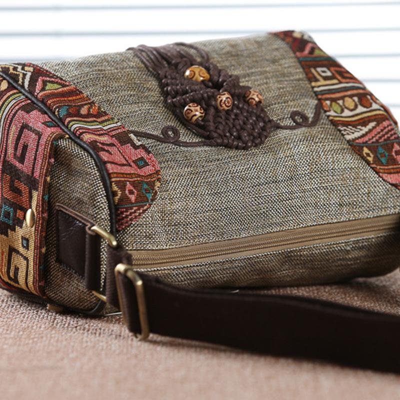 Женская парусиновая сумка для девочек, сумки через плечо в китайском стиле для женщин, универсальные сумки на плечо ручной работы для отдыха, женский кошелек