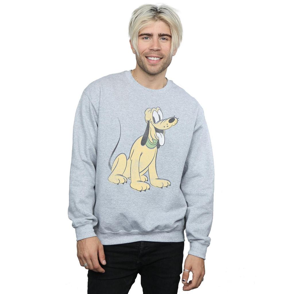 Disney Mens Pluto Sitting Sweatshirt