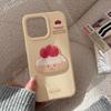 Ins Strawberry Cake 15pro Max for Apple 16 Mobile Phone Case for IPhone17 for 13 Fun Food 12 Three-dimensional