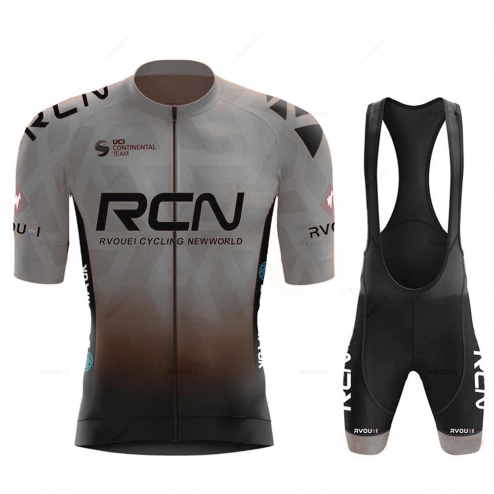2025 RCN Team Cycling Jersey Set Summer Breathable Road Bicycle Suit Riding Uniform Bike MTB Clothing New Sports Cycling Kits