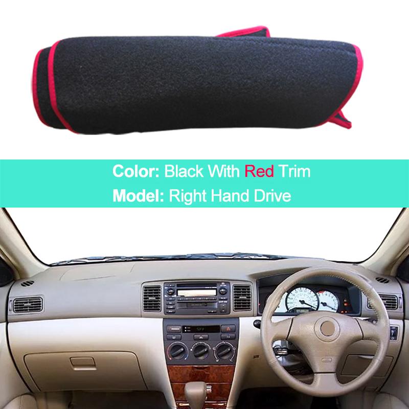 For Toyota corolla Altis Runx Allex 2003 - 2007 LHD RHD 2 Layers Car Dashboard Cover Carpet Cape Rug Shade Carpet Dashmat Pad