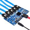 1 to 5 Port SATA Riser Expansion Card SATA3.0 Motherboard 6Gbps Multiplier JMB575 SATA Port Riser Card Adapter PC Accessories