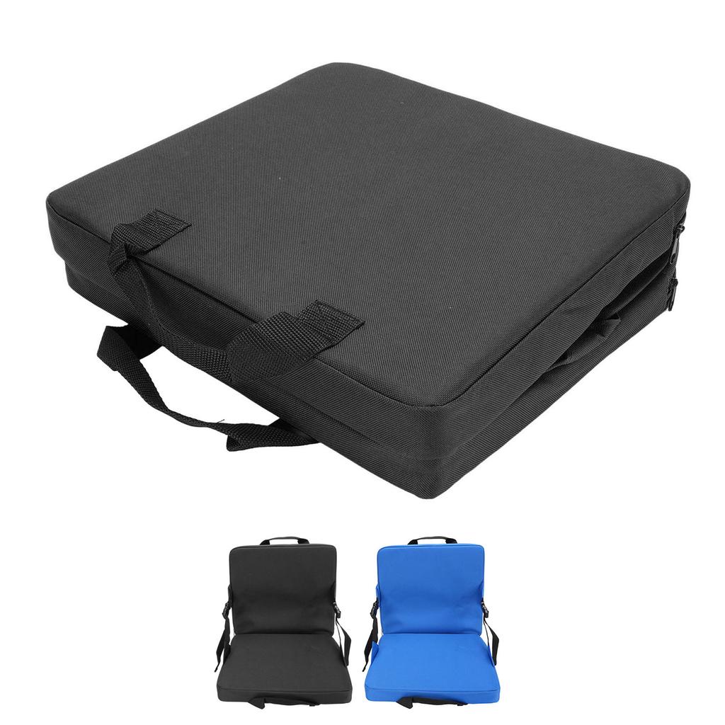 Folding Stadium Seat Cushion with Back Support Portable Handle Bleacher Cushion for Outdoor