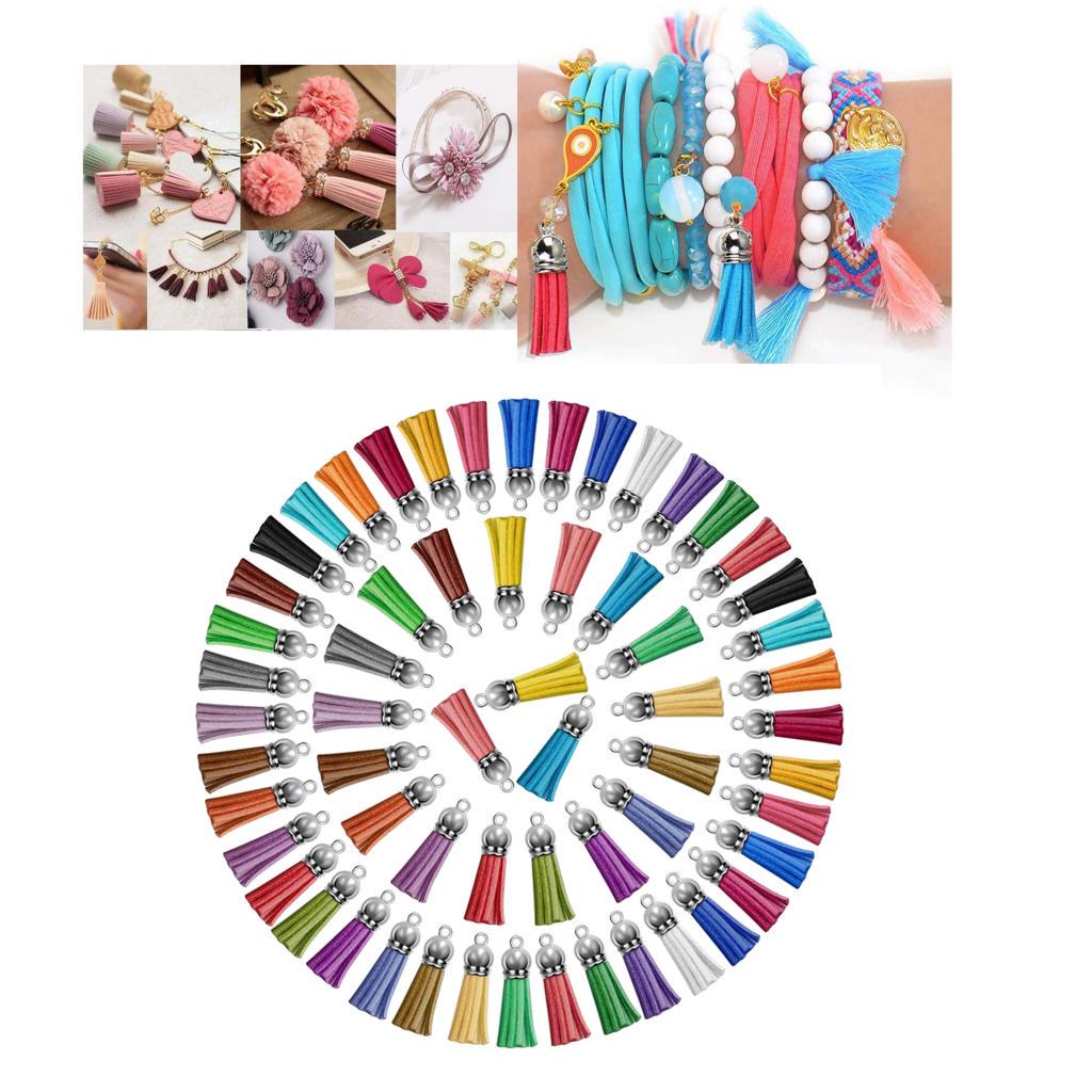 120 шт. Брелок с кисточками кожаные подвески с кисточками кольца объемные акриловые заготовки для поделок для ключей, 30 цветов