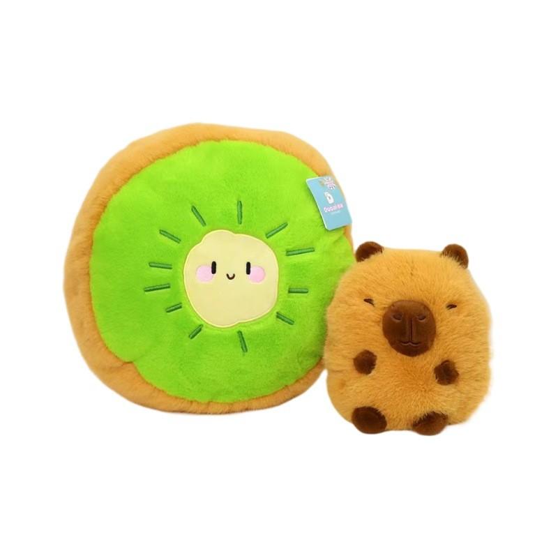 Fruit Kiwi Capybara Peach Plush Toy Animal Fruit Stuffed Doll Set Transformed