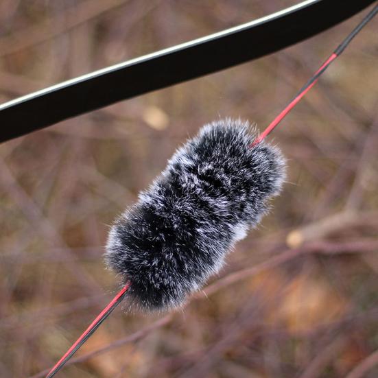 1 пара глушителей для тетивы для стрельбы из лука, амортизация, мягкое на ощупь, нечеткий разделитель струн из искусственного меха кролика рекса, изогнутый традиционный стабилизатор для охотничьего лука