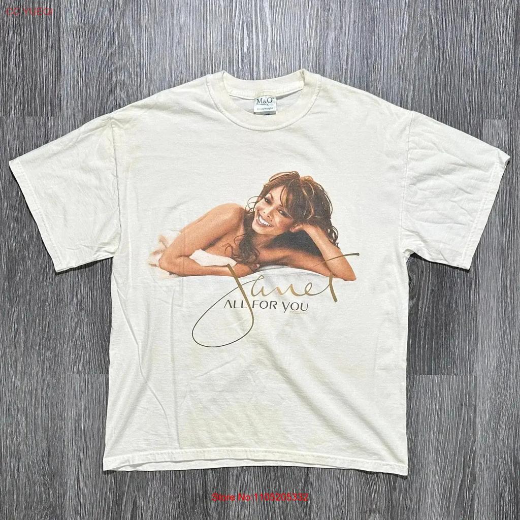 JANET JACKSON ALL FoR YoU 2001 World Tour Vintage T Shirt vintage Washed Top For Everyday Wear streetwear fashion