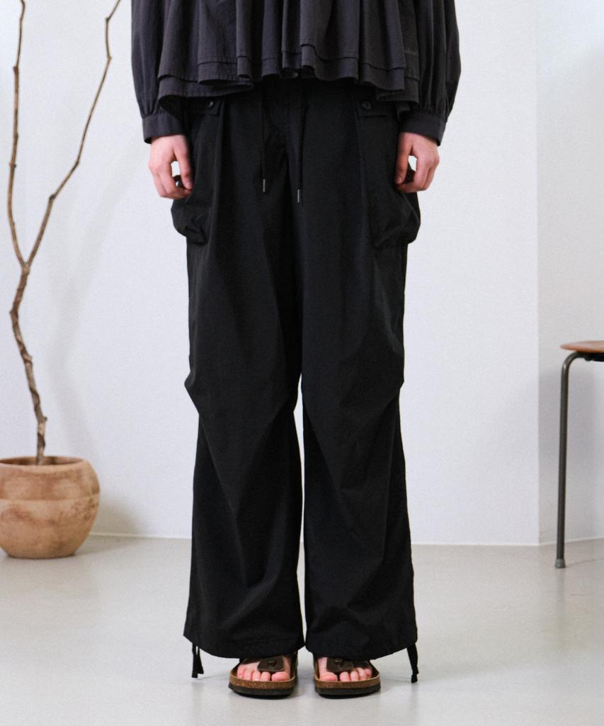 HELEMENT Women'S Cargo Wide Pants (Black)