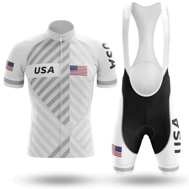 Mens Cycling Jersey Shorts Set Quick-Dry Breathable Bike Wear Road