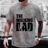 Стильные мужские футболки Футболка с принтом The Walking Dad Хип-хоп блузка Мужская спортивная футболка Мужские топы Харадзюку Футболка с коротким рукавом