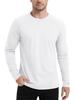 MAGCOMSEN Winter Golf Long Sleeve Fleece with Warm and Comfortable Size 2XL Men's T-Shirt, Moisture-Wicking Heattech, Innerwear, White,