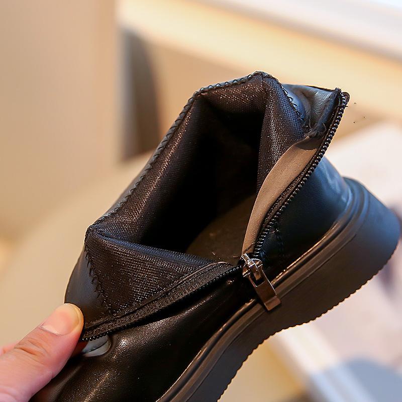 Ботинки Martin для девочек, осенние и зимние, новые детские ботинки для девочек, иностранные, черные, короткие, весенние и осенние, одинарные ботинки