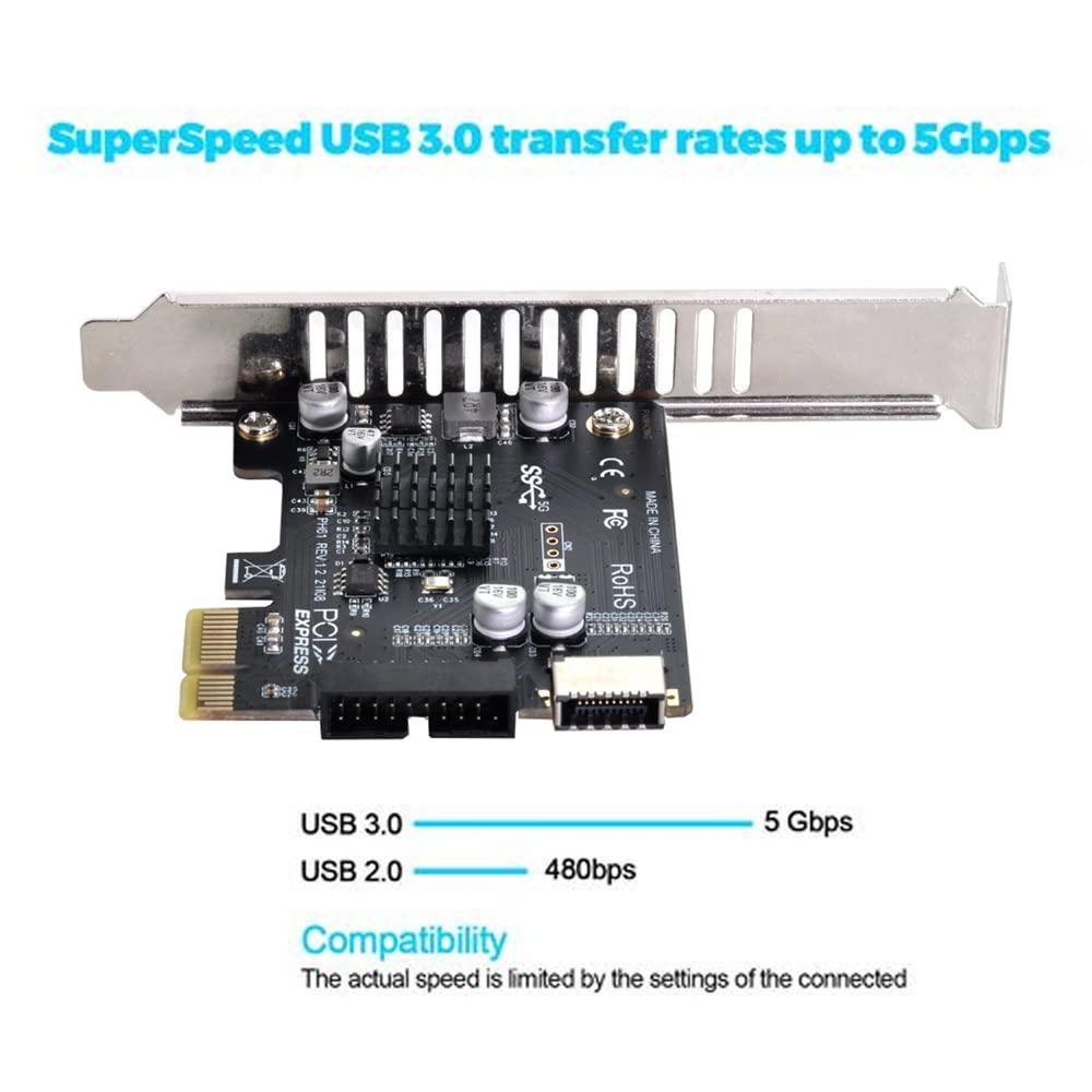 NFHK 5 Гбит/с USB-разъем на передней панели USB для 1X Express Card адаптер VL805 для материнской платы Type-E 3.1 и 3.0 PCI-E