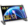 NORSMIC 10 Inch Touch Monitor for Raspberry Pi IPS 1024X600 Speaker High Brightness Free Standing Mobile Display Small LCD Suitable for Raspberry Pi