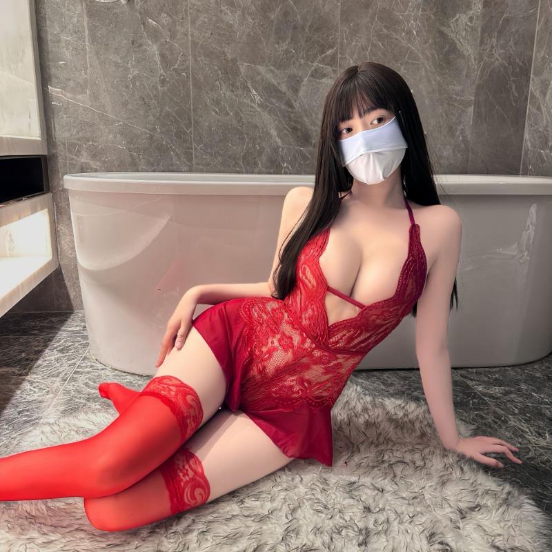 Purple charm sexy pure desire pajamas hollow perspective lace strap mesh seduction suspender pajamas