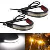 2 Pcs 12V LED Motorcycle Turn Signal Light & DRL Ring Fork Strip Lamp Flashing Blinker Amber White Moto Flasher Auto Accessories