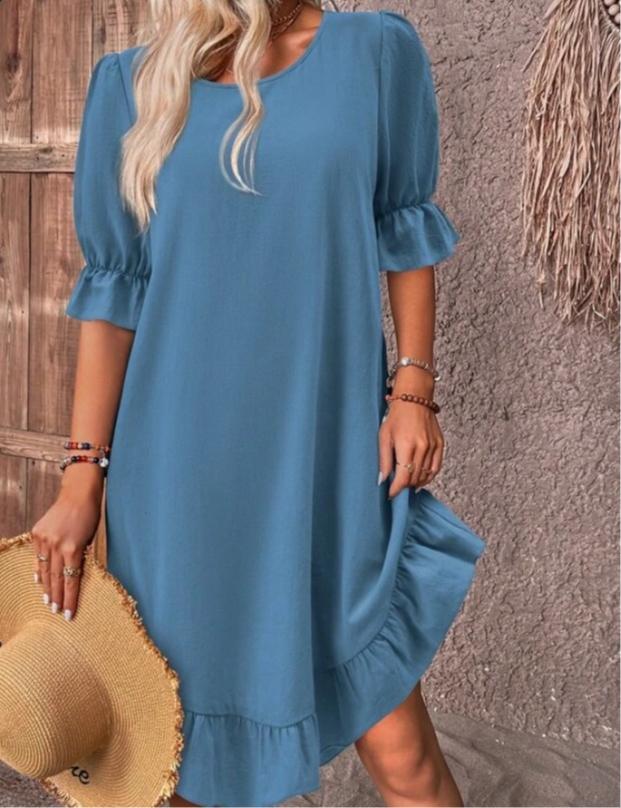 Большие размеры Повседневные свободные платья средней длины для женщин Летние элегантные винтажные платья А-силуэта Женские платья из хлопка и льна