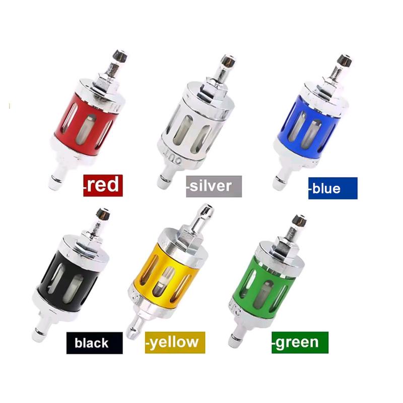 1 Set Motorbike Replaceable Accessories Motorcycle 8mm Inline Gasoline Oil Filter Glass Engine Gas Fuel Hose Clip CNC Tool Kit