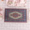 Miniature Dollhouses Rug With Traditional Turkish Pattern Furnishing Carpet Decorative Accessory for Craft Model Project