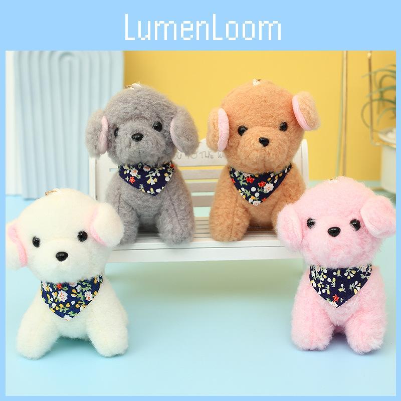Adorable Teddy Dog Plush Keychain Cute Cartoon Stuffed Animal Bag Charm For Wedding Gifts