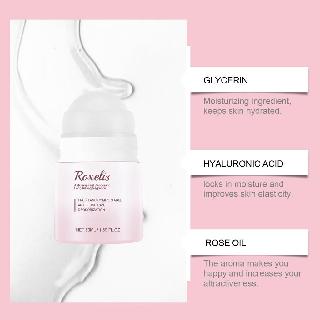 Refreshing Roll-on Fragrance With Delicate Rose Scent For Portable Body Care 50ml