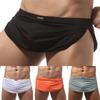Mens Home Pant Casual Shorts With Penis Pouch Thong Elastic Trunks Underwear