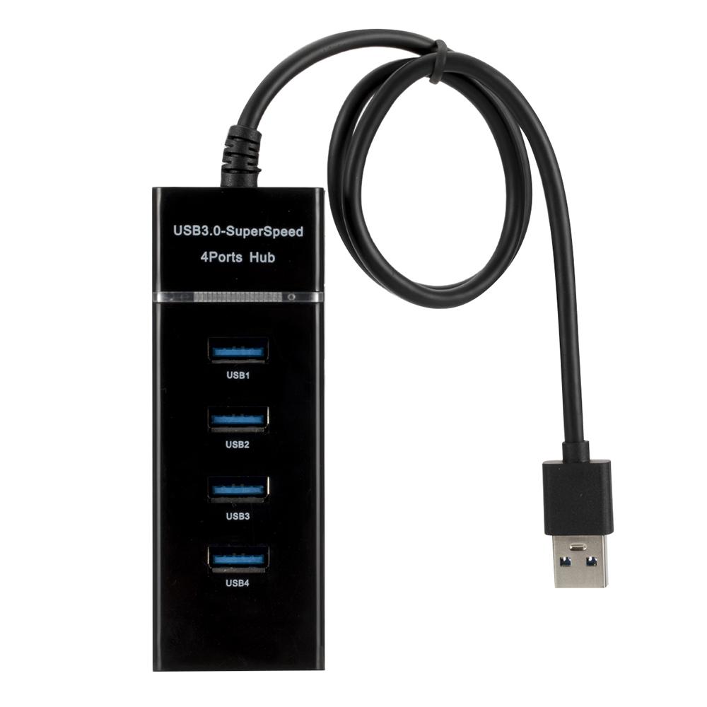 Высокоскоростной USB-концентратор, 4 порта USB 3.0, мультиконцентратор, сплиттер, расширение для настольного ПК, ноутбука, адаптер USB-концентратор