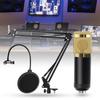 1 Set V8+BM800 Condenser Microphone Foldable Low Noise Portable Studio Recording Mic Sound Card for KTV