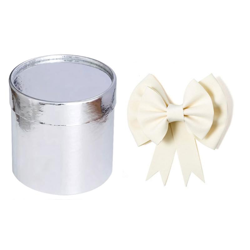 Lovely DIY Flower Arrangement Bucket with Assorted Bows Attractive Paper Flower Holder Suitable for Homes & Office Decors
