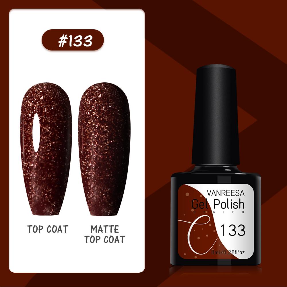 VANREESA Набор гелей для ногтей 111 цветов Гель-лак для ногтей Soak Off Базовое покрытие Верхнее покрытие Маникюр для ногтей УФ-светодиодный полуперманентный лак Стойкий гель для дизайна ногтей