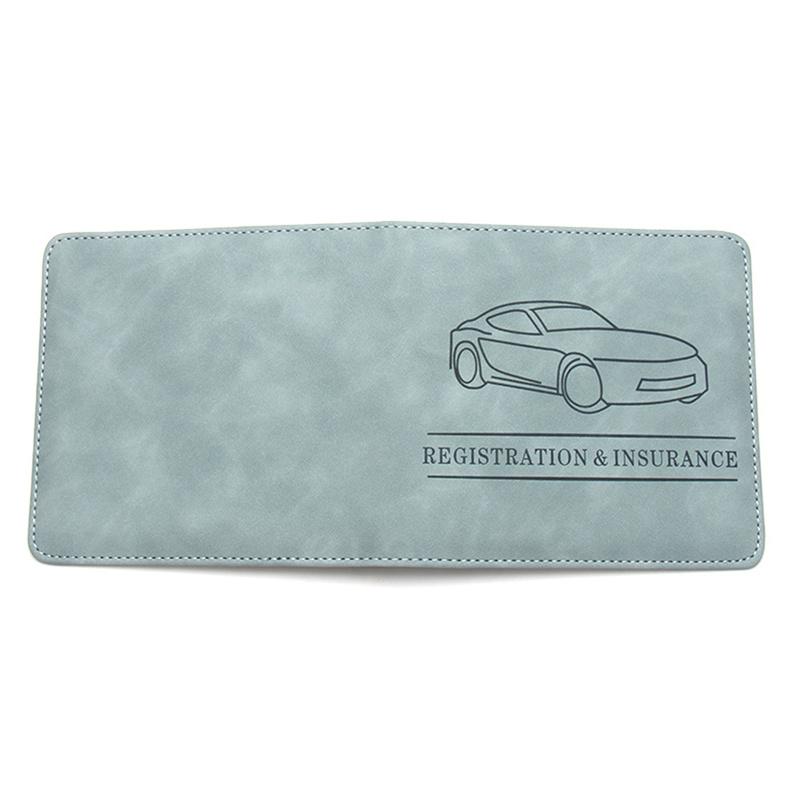 Car Insurance Information File Protection Case Folder PU Leather Short Motorcycle Driving License Protection Case Storage Bag