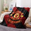 Custom Name Manchester UnitedFlannel Blanket, High quality Comfortable for All Seasons, Home Decor, Warmth and Comfort