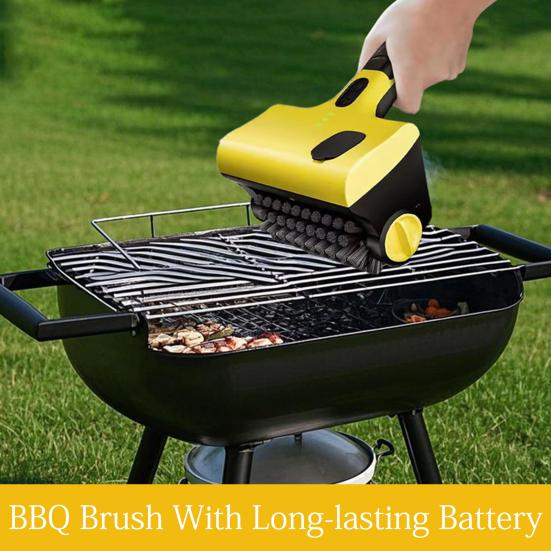 Electric Grill Brush Cordless BBQ Brush Rechargeable Barbecue Grill Cleaner 360 Degrees Rotating Cleaning Brush for Efficient Cleaning